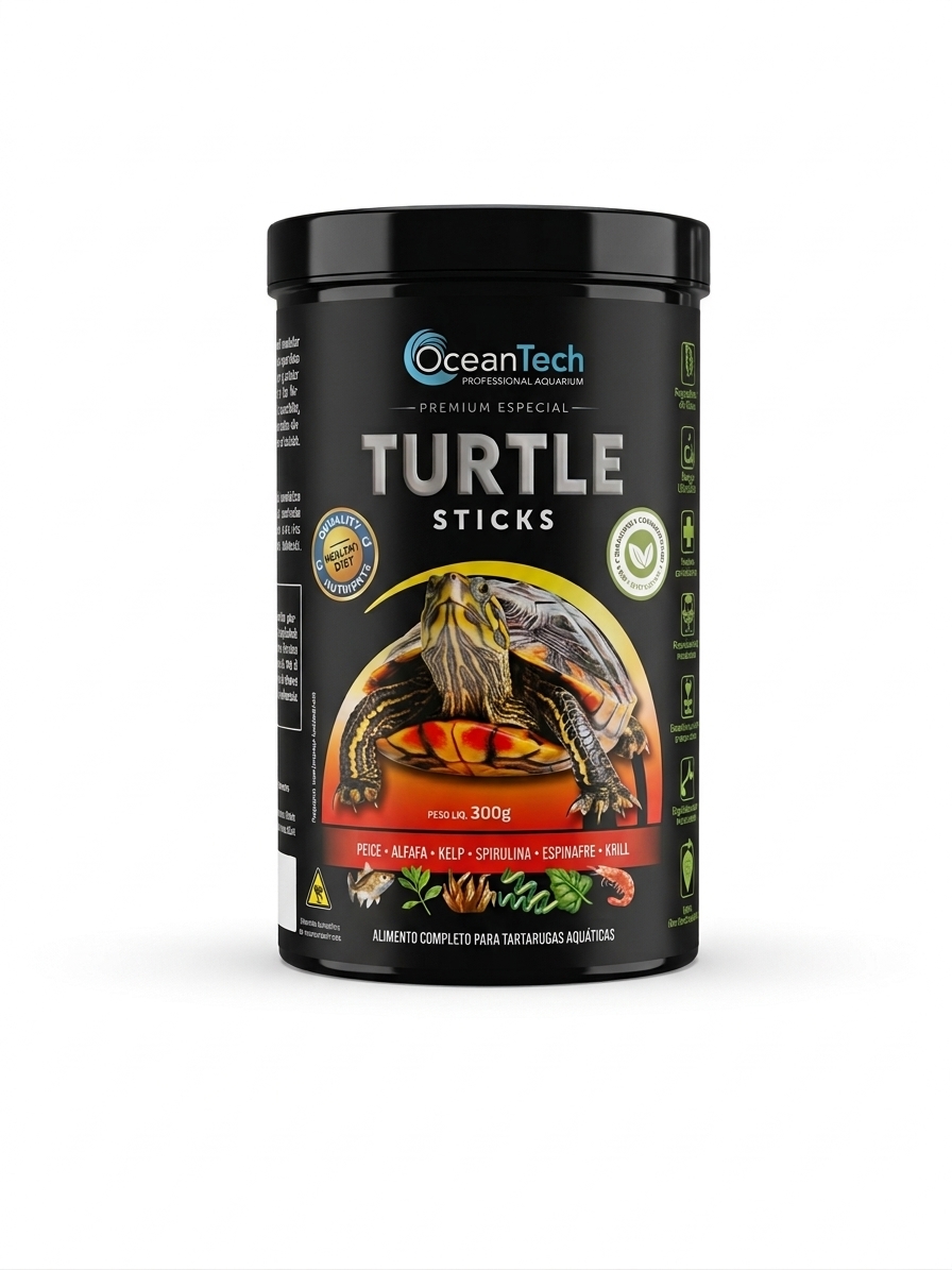 Ração Ocean Tech Turtle Sticks 300g Para Tartarugas Aquáticas — foto do produto