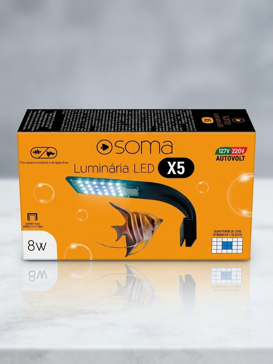 LUMINARIA LED SOMA X5 8W — foto do produto