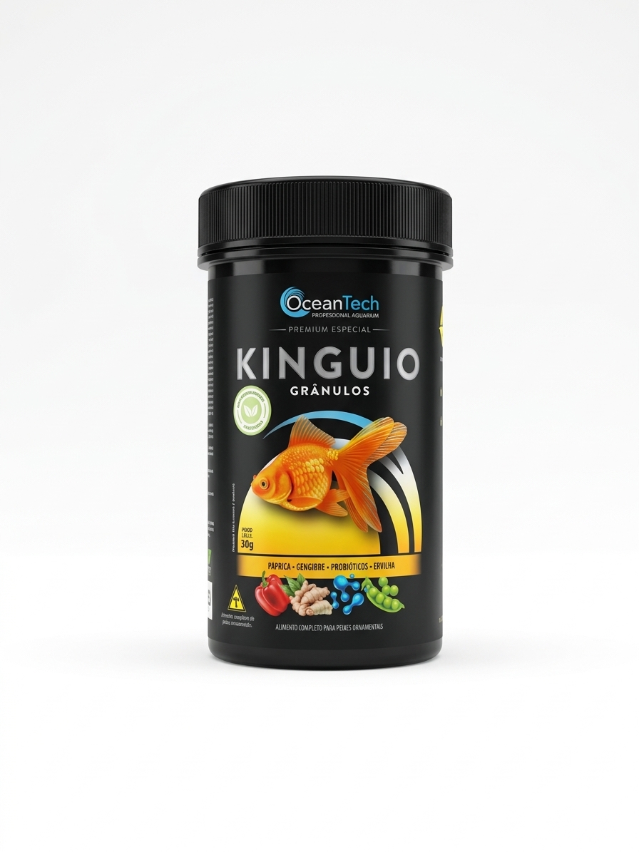 Ração Para Peixe Kinguio Granulado 30g Oceantech Nutrição — foto do produto